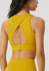 High Neck Racerback Cropped Tank Top