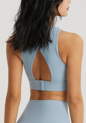 High Neck Racerback Cropped Tank Top