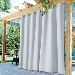 Waterproof Outdoor Curtain Blackout Patio Drape for for Sliding Door / Foyer / Arbor / Lanai Custom Beige, 1 Panel