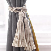 Macrame Curtain Tiebacks Boho Rope Curtain Tie Back Decorative Woven Curtain Holdbacks Home Decor Room Deocration