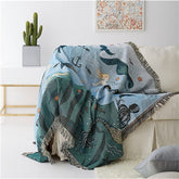Textile City Nordic Style Throw Blanket Mermaid Pattern Blanket For Bed Living Room Tapestry Carpet Sofa Blanket Cover Bedspread