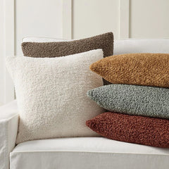 Cozy Teddy Faux Fur Cushion Cover, Plush Pillow Cover for Sofa, Living Room Decorative, Nordic Home Decor, 45*45