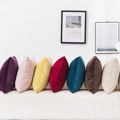 Solid Velvet Pillow Cushion Cover Home New Year Decorative 40*40/45*45/50*50/55*55/60*60cm