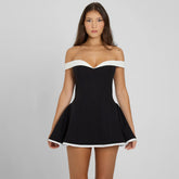 Strapless Neck Slim Fit Short Dress