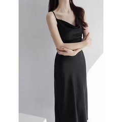 Mauve Silky Jewels Satin Dress