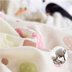 Summer bedspread 6 layer muslin towel cotton quilt children's baby plaid cool blanket air conditioning thin comforter 90