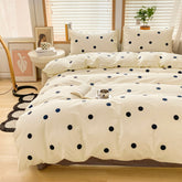 Bedding Set Boy Girl Duvet Cover Flat Sheet Pillowcase Aesthetic Bedcloth Double Cover Flat Soft Comfort Bed Sheet Pillowcase