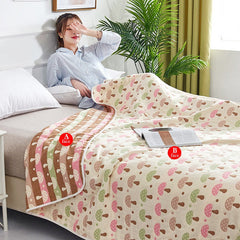 Summer bedspread 6 layer muslin towel cotton quilt children's baby plaid cool blanket air conditioning thin comforter 90