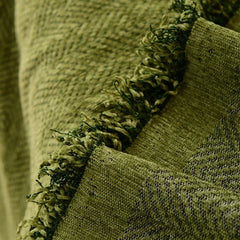 High Quality Waterproof Chenille Sofa Cover Cloth Green Striped Sofa Cushion Four Season Universal 3 Seat All Inclusive Blanket