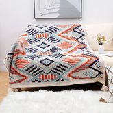 Textile City Bohemia Rhombic Floral Knitted Throw Blankets Home Decor Sofa Cover Bay Window Blanket Wave Winter Thicken Shawl