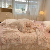 Summer Quilt New Cotton Korean Ins Lace Fragmented Series Air Condition Quilt High Quality Summer Blanket set
