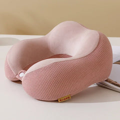 U-shaped Pillow Memory Foam Slow Rebound Lunch Break Neck Airplane Travel Neck Pillow Mesh Hump Car Throw Pillow