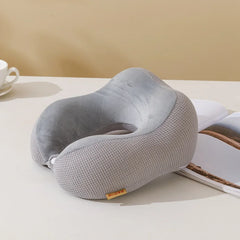 U-shaped Pillow Memory Foam Slow Rebound Lunch Break Neck Airplane Travel Neck Pillow Mesh Hump Car Throw Pillow