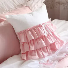 Sweet cake layers decorative pillowcase cotton European style princess pillow case girls bedroom pillow cover (NO filler)