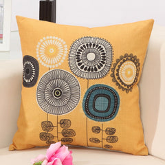 Fashion Cotton Linen Flower Pattern Throw Pillow Case Cushion Cover Seat Car Home Decor Sofa Bed Decorative Pillowcase