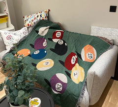 125x160cm Luxury Billiards Blanket Casual Throw Blankets Sofa Cushion Picnic Mats Travel Cloak Ins Style Tapestry Outdoor Carpet