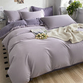 heart four-piece Brushed Washed Cotton Green Bed Set Flat Sheet Pillowcase Quilt Cover Bed Linen Flower Duvet Covers