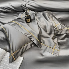 European Luxury Bedding Set Luxury Embroidery Washed Silk Duvet Cover Bed Sheets and Pillowcases King Size Bedding Set