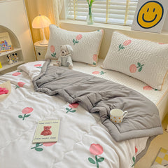 Summer Bed Sheet Set with Pillows Case Latex Mat Air Conditioned Quilt Bedding Set Bedspread Bedroom Single bed 120