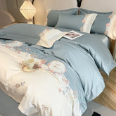 4pcs/set Grade Class A 200s Long-staple Pure Cotton High-grade 100% Cotton Embroidery Quilt Cover Pillowcases and Bedding Set