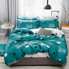 Cotton Pastoral Flower Cartoon Style Fashion Bedding Bed Cover Bed Sheet Duvet Cover Pillowcase 4pcs Bedding Sets/Queen