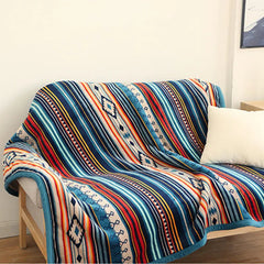 Luxury Bed Blanket Boho Throw Blanket Winter Thick Coral Fleece Sofa Blanket Bed Plaid Bedspread On The Bed Home Decor