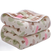 Summer bedspread 6 layer muslin towel cotton quilt children's baby plaid cool blanket air conditioning thin comforter 90