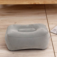 3 Layers Inflatable Travel Foot Rest Pillow Airplane Train Car Foot Rest Cushion Like Storage Bag & Dust Cover Inflatable Pillow
