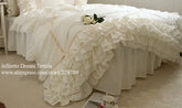Luxury Ruffle duvet cover queen pure cotton bedding king duvet cover lace bed princess quilt cover duvet set bag in a bed