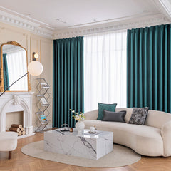 Thermal Insulated Blackout Curtains for Living Room Modern Home Decoration Drapes One Panels