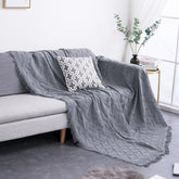 Home Hotel Pure Cotton Bedding Office Sofa Knitted Cover Blanket With Tassel Tapestry For Bed Airplane Travel Decor Blankets