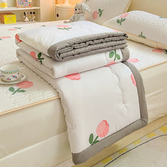 Summer Bed Sheet Set with Pillows Case Latex Mat Air Conditioned Quilt Bedding Set Bedspread Bedroom Single bed 120