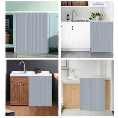 Kitchen Cabinet Curtain Dustproof Cupboard Wardrobe Cover Self-Adhesive Short Curtains Cabinet Bookcases Cortina Rideaux