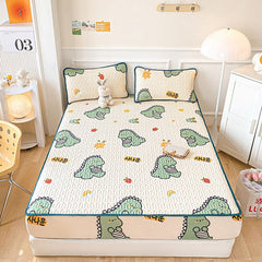 High Quality Thicken Latex Fitted Bed Sheet Set for Summer Cool Own Bed Mat Kit Soft Breathable Cooling Mattress Protector Cover