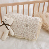 Spring Summer Baby Comforter Soft Cotton baby quilts Gauze Quilted Blanket for Newborn Floral Print Kindergarten Kids Bedding