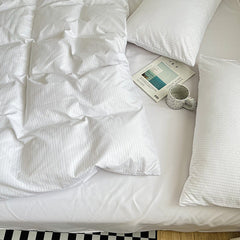 High Quality Bedding Set Skin Friendly Fabric Quilt Cover Set Single Double King Size Solid Color Duvet Cover Set