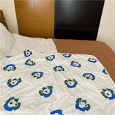 Cute Cartoon Bear Rabbit Blanket Large Soft Cotton Bedspread Sofa Cover Kids Adults Nap Quilt Throw Blanket Home Hotel Bed Cover