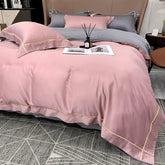 European Luxury Bedding Set Luxury Embroidery Washed Silk Duvet Cover Bed Sheets and Pillowcases King Size Bedding Set