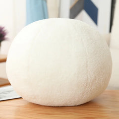 White Ball Throw Pillow Cushion for Sofa Cute Modern Chic Boho Style Round Pillow Super Soft Spherical Farmhouse Pillow