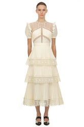 Christy Tiered Pleated Maxi Dress