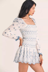 Flirty Vacay Eyelet Mini Dress