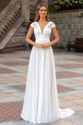 Love Devotion A-line White Wedding Dress