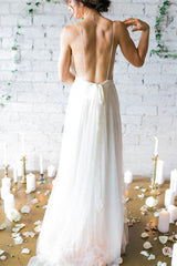 Solemn Promise Ivory Backless Maxi Dress