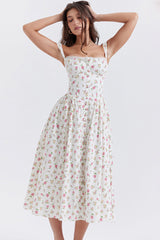 Stroke of Luck Bustier Midi Dress