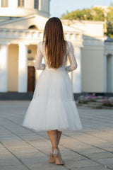 True Love Sparkly Long Sleeve Midi Dress