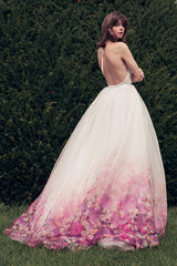 Vivid Romance Halter Wedding Dress