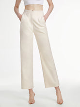 High Waisted Cropped Straight Leg Trousers