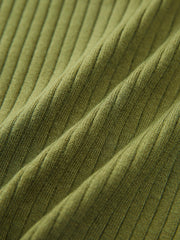 Matcha Cake Ribbed Blouse