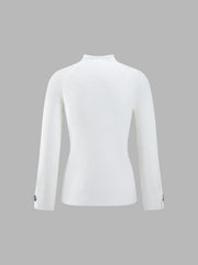 Surgeon Cuffs Rib Mockneck Sweater
