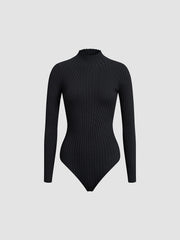 Ribbed Mockneck Bodysuit